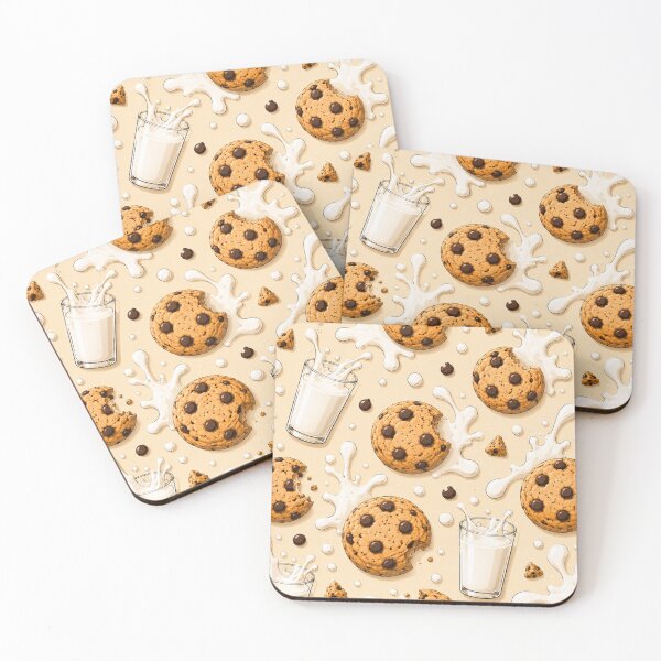 Item preview, Cookies & Milk Pattern designed and sold by ezsketch25.