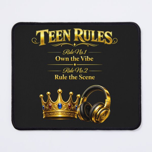 Item preview, Teen Rules Funny Own The Vibe Crown Headphones  designed and sold by MyWellbeing26.