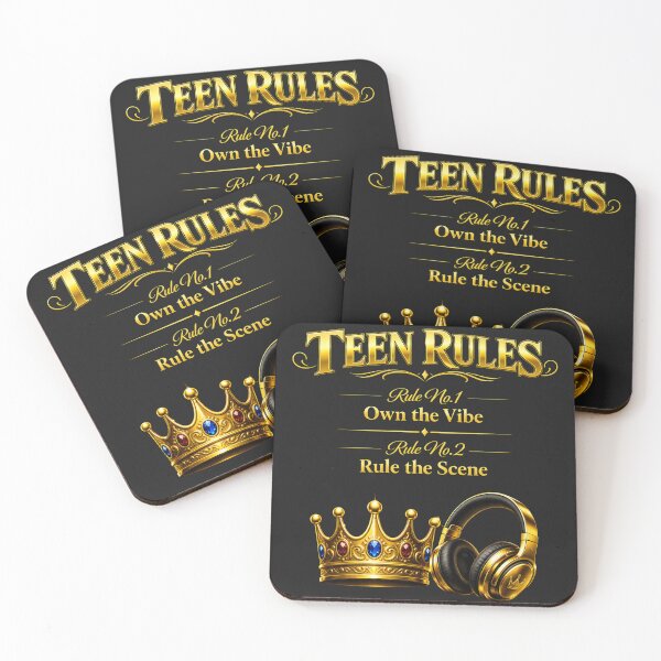 Item preview, Teen Rules Funny Own The Vibe Crown Headphones  designed and sold by MyWellbeing26.