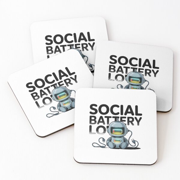 Item preview, Social Battery Alien Character designed and sold by AbanoubStore.