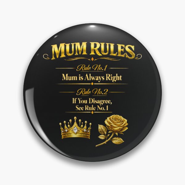 Item preview, Mum Rules T-Shirt – Funny Mum Is Always Right  designed and sold by MyWellbeing26.