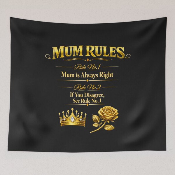 Item preview, Mum Rules T-Shirt – Funny Mum Is Always Right  designed and sold by MyWellbeing26.