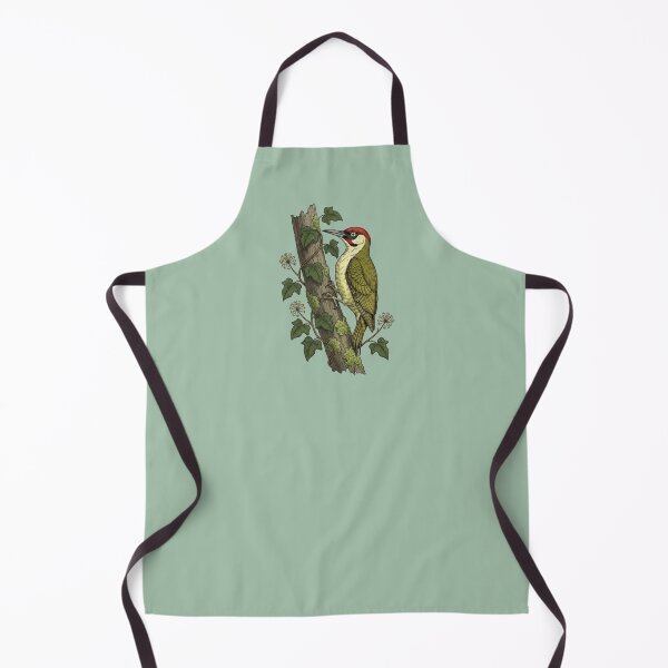 Item preview, Botanical Eurasian Green Woodpecker Wildlife Art designed and sold by BirdsnStuff.