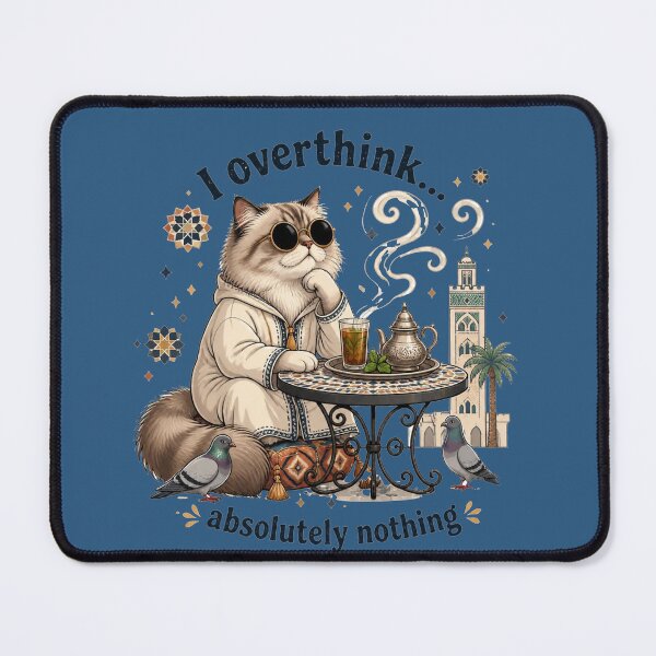 Item preview, I Overthink Absolutely Nothing Cat designed and sold by alvinavery.