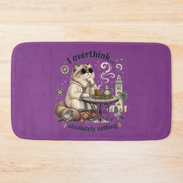 Item preview,  I Overthink Absolutely Nothing Cat designed and sold by alvinavery.