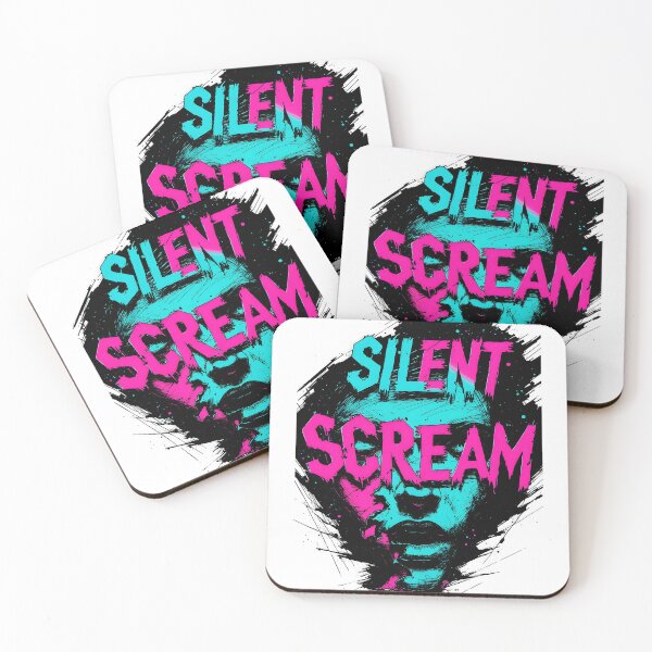 Item preview, Silent Scream Neon Glitch - Cosmic Face designed and sold by Dhenin Studio.