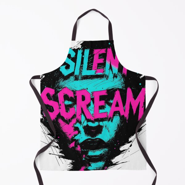Item preview, Silent Scream Neon Glitch - Cosmic Face designed and sold by Dhenin Studio.