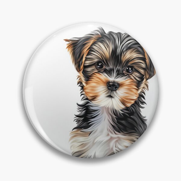Item preview, Fluffy Yorkie Puppy Sticker | Realistic Yorkshire Terrier Breed Portrait | Dog Lover Gift 002 designed and sold by TheTodayTribe.