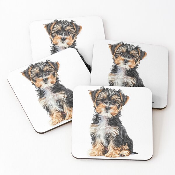 Item preview, Fluffy Yorkie Puppy Sticker | Realistic Yorkshire Terrier Breed Portrait | Dog Lover Gift 002 designed and sold by TheTodayTribe.