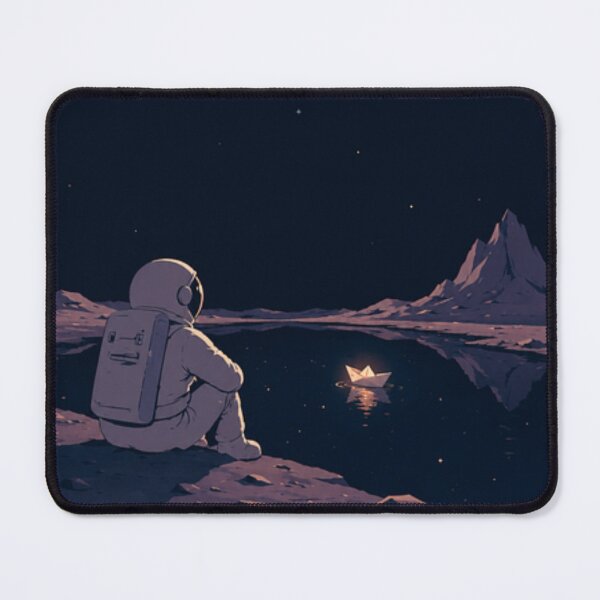 Item preview, Astronaut Watching Paper Boat Stars designed and sold by Creative_Canvas.