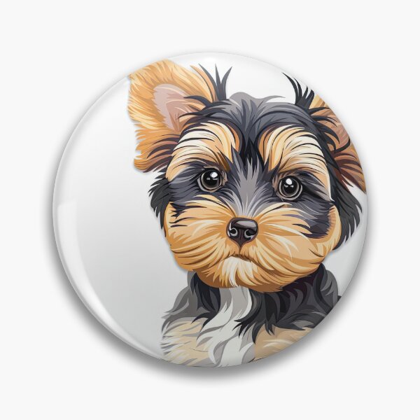 Artikelvorschau, Flauschiger Yorkshire-Terrier-Welpen-Aufkleber | Realistisches Porträt eines Yorkshire Terriers | Geschenk für Hundeliebhaber 003 entworfen und verkauft von TheTodayTribe.