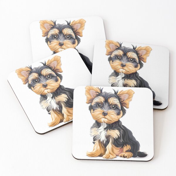 Item preview, Fluffy Yorkie Puppy Sticker | Realistic Yorkshire Terrier Breed Portrait | Dog Lover Gift 003 designed and sold by TheTodayTribe.