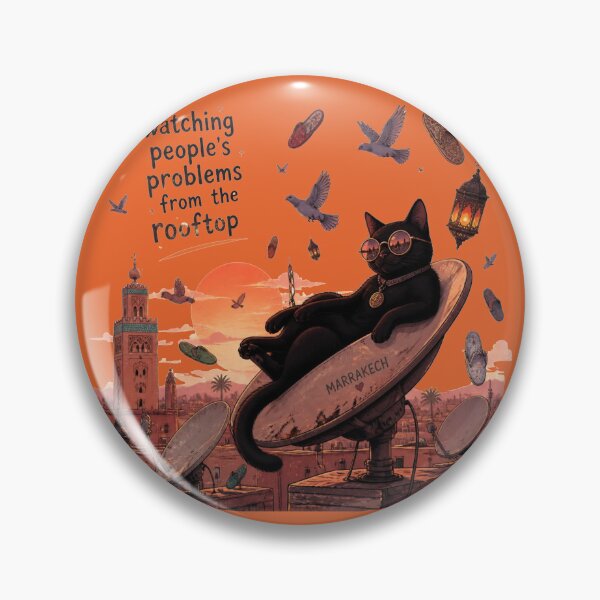 Item preview, Watching Peoples Problems From The Rooftop Cat designed and sold by alvinavery.