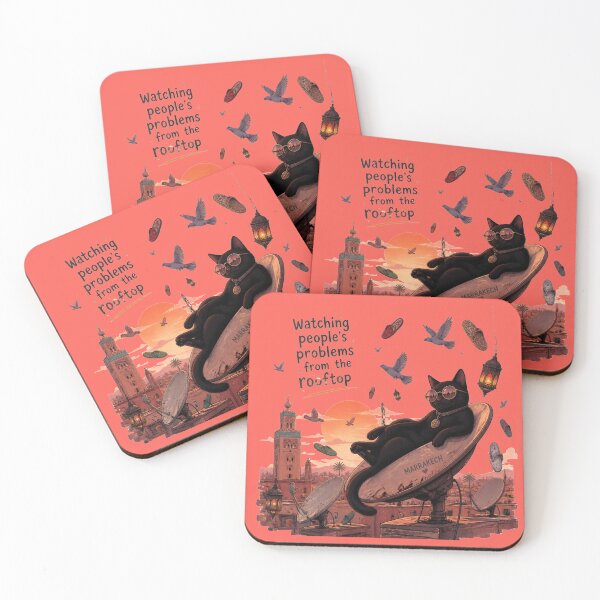 Item preview, Watching Peoples Problems From The Rooftop Cat designed and sold by alvinavery.