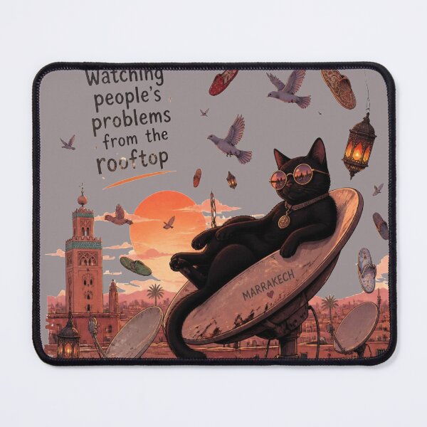 Item preview, Watching Peoples Problems From The Rooftop Cat designed and sold by alvinavery.