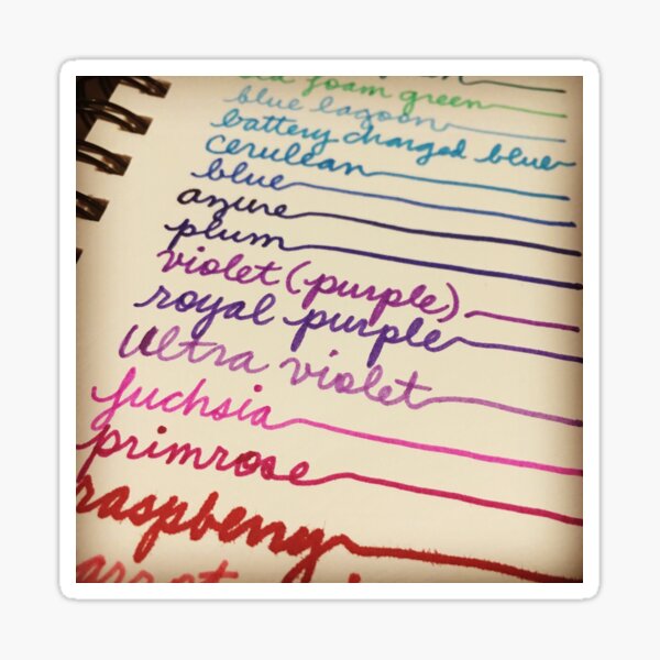 So Many Colors in the Rainbow - art marker test by mjh, 2018 Sticker