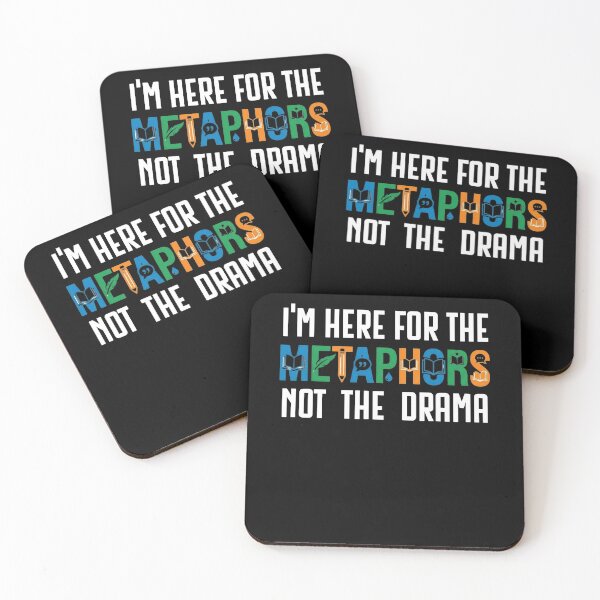 Item preview, I'm Here for the Metaphors Not the Drama Funny English Teacher Book Lover Gift designed and sold by 519xdesign.