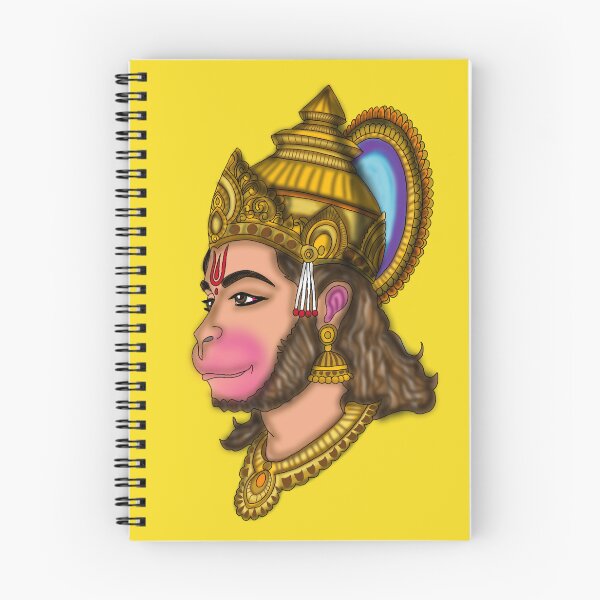 Item preview, Lord Hanuman Face Digital Artwork | Powerful Hindu Devotional Illustration designed and sold by Harshit_Digital_Arts.