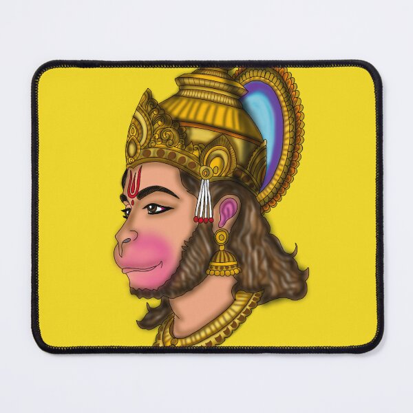 Item preview, Lord Hanuman Face Digital Artwork | Powerful Hindu Devotional Illustration designed and sold by Harshit_Digital_Arts.