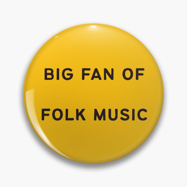 Item preview, "Big Fan of Folk Music" yellow and brown designed and sold by zozzy-does-art.