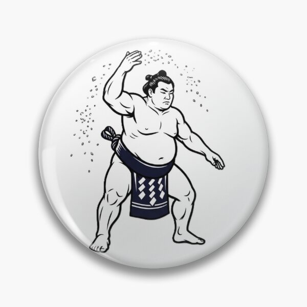 Item preview, Powerful Sumo Wrestler Purifying Salt Toss Art designed and sold by SakuraMarket26.