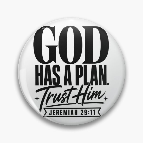Item preview, God Has a Plan — Trust Him Jeremiah 29:11 Christian Faith Design designed and sold by GlowingInGod.