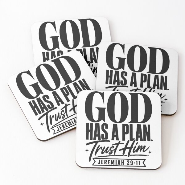 Item preview, God Has a Plan — Trust Him Jeremiah 29:11 Christian Faith Design designed and sold by GlowingInGod.