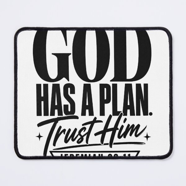Item preview, God Has a Plan — Trust Him Jeremiah 29:11 Christian Faith Design designed and sold by GlowingInGod.