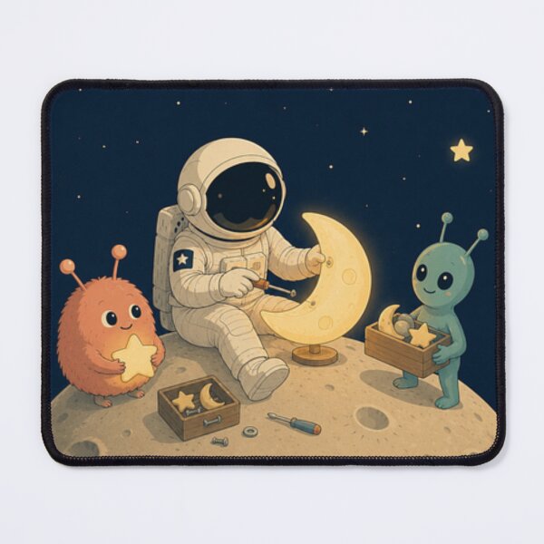 Item preview, Cute Astronaut Moon Workshop designed and sold by Creative_Canvas.