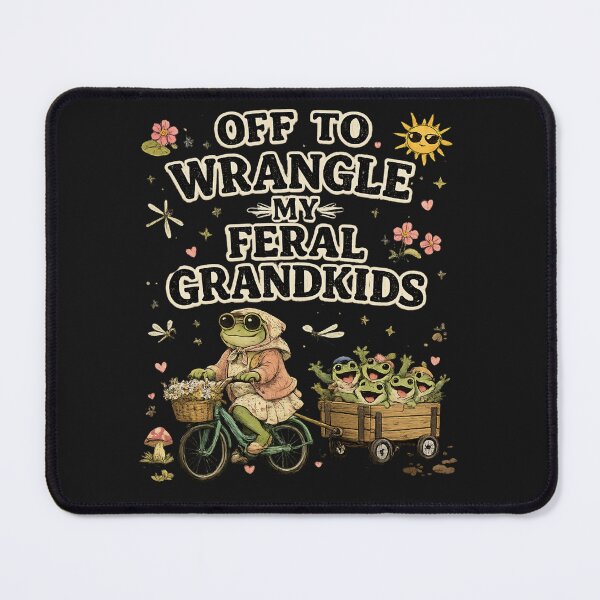 Item preview, Off To Wrangle My Feral Grandkids Funny Frog Grandma Design designed and sold by madebysiwa.