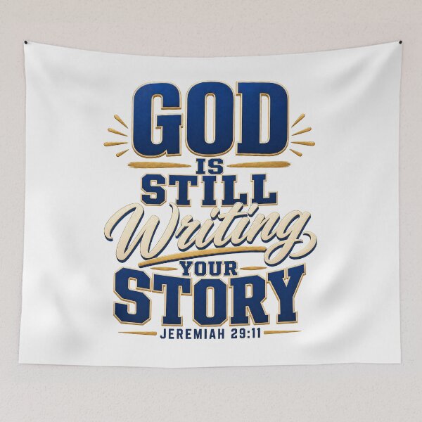 Item preview, God Is Still Writing Your Story Jeremiah 29:11 Christian Faith Design designed and sold by GlowingInGod.