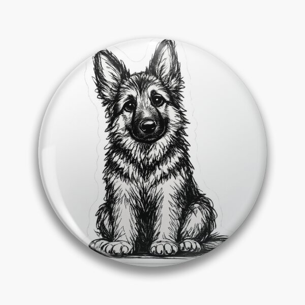 Item preview, German Shepard Line Art  designed and sold by Bohospiritart.