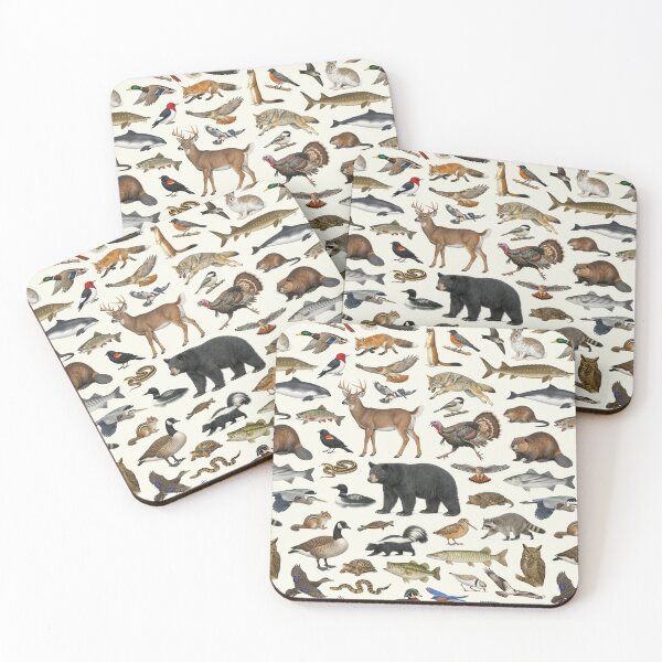 Item preview, Animals of New York State Retro Style Identification Chart designed and sold by kakarikihill.