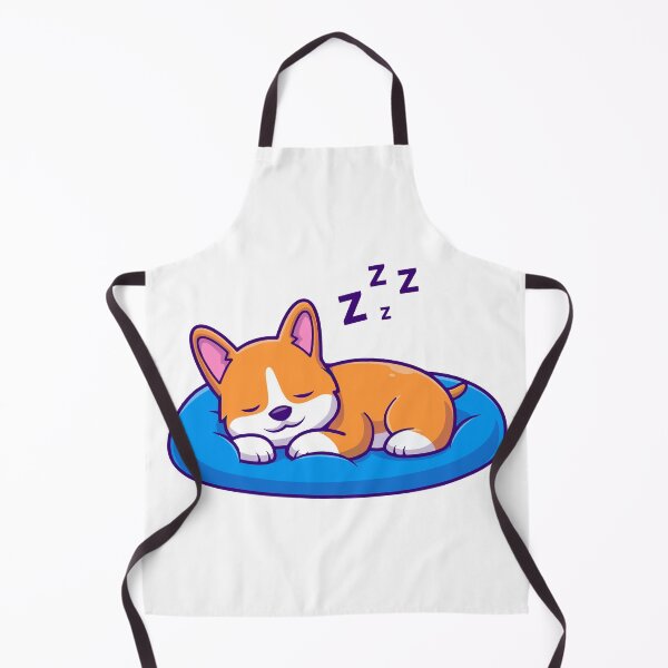 Item preview, Cute Sleeping Corgi Dog on Blue Bed Illustration designed and sold by mhkhlb.