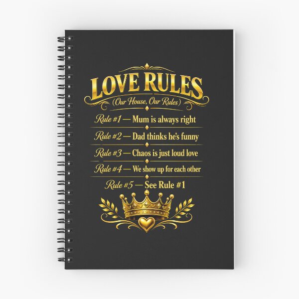 Item preview, Love Rules Our House Our Rules Funny Family  designed and sold by MyWellbeing26.