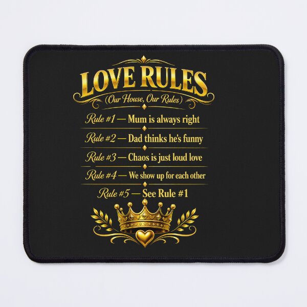 Item preview, Love Rules Our House Our Rules Funny Family  designed and sold by MyWellbeing26.