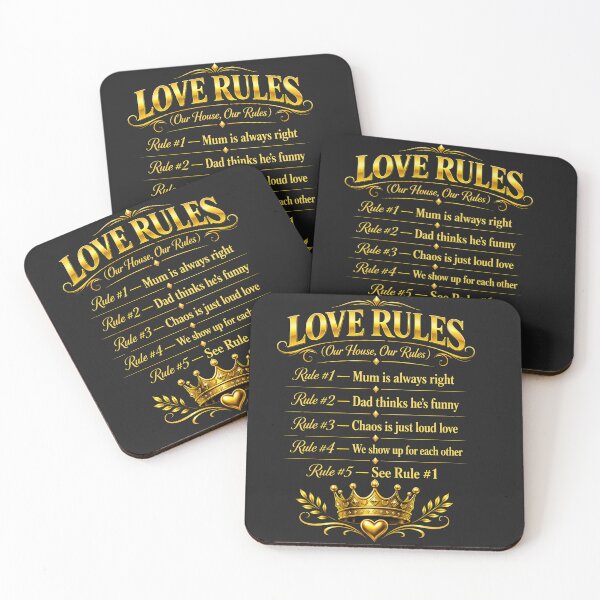 Item preview, Love Rules Our House Our Rules Funny Family  designed and sold by MyWellbeing26.