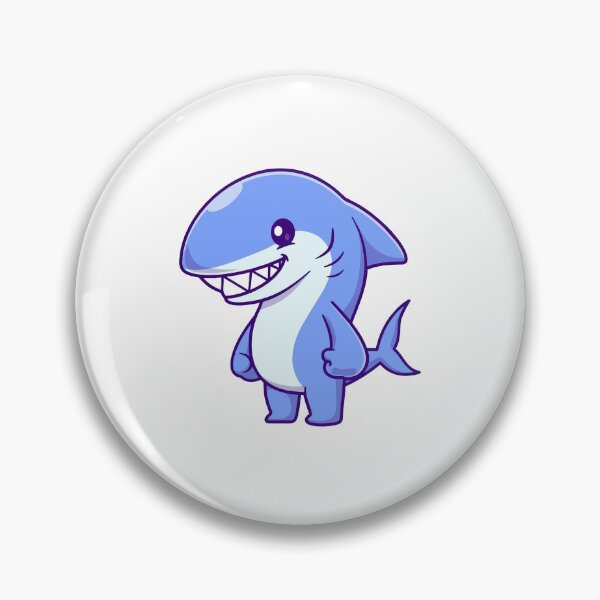 Item preview, Cute Chibi Baby Shark Standing Cartoon designed and sold by mhkhlb.