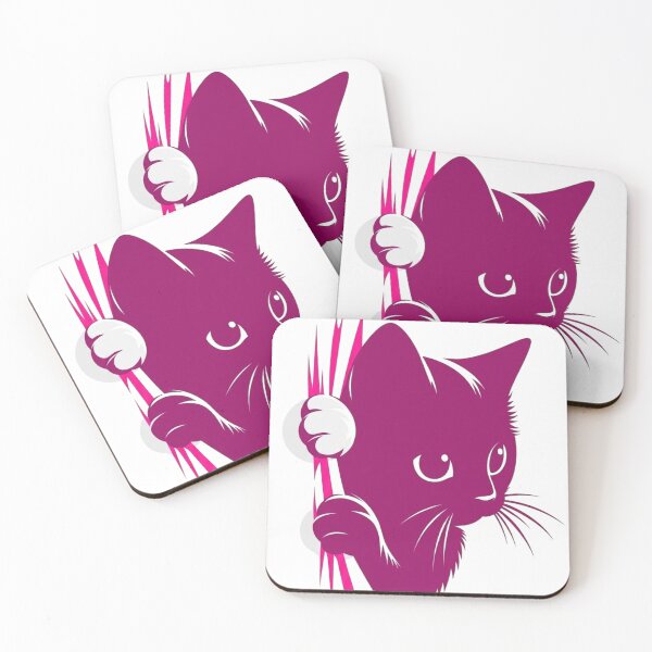 Item preview, Cute kitten peeking out design designed and sold by Golden Threads Studio.