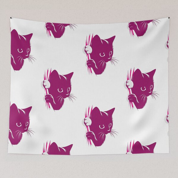 Item preview, Cute kitten peeking out design designed and sold by Golden Threads Studio.