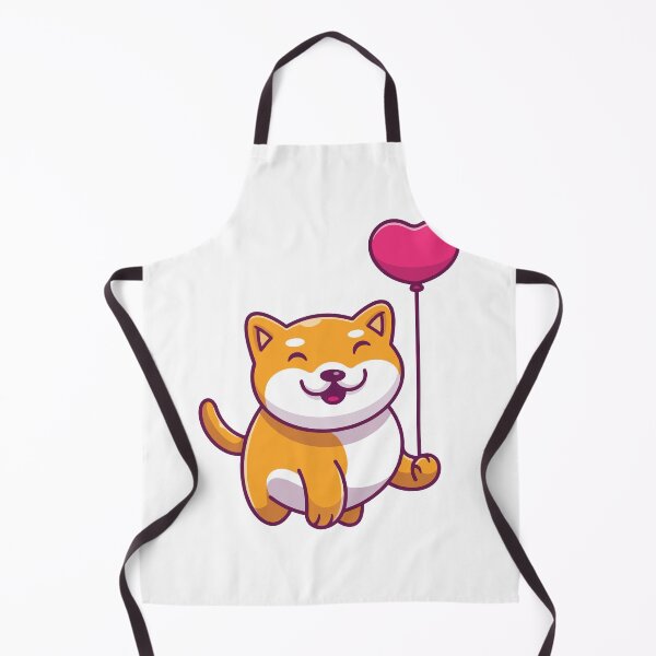 Item preview, Cute Happy Shiba Inu Dog with Heart Balloon designed and sold by mhkhlb.