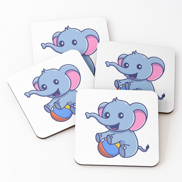 Item preview, Cute Baby Elephant Playing with Beach Ball Cartoon designed and sold by mhkhlb.