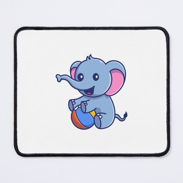 Item preview, Cute Baby Elephant Playing with Beach Ball Cartoon designed and sold by mhkhlb.