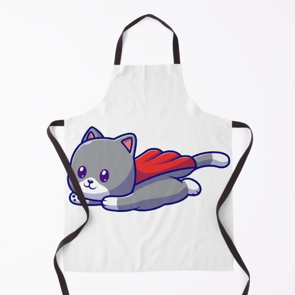 Item preview, Cute Superhero Gray Cat Flying with Red Cape designed and sold by mhkhlb.