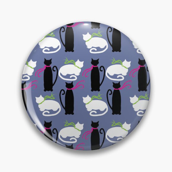 Item preview, Black & White Cozy Cats on Periwinkle designed and sold by Digitalmyth's Designs.