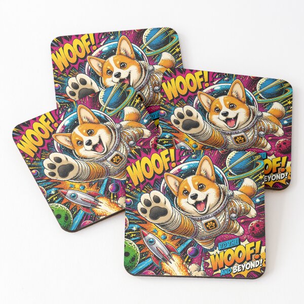 Item preview, Astronaut Corgi in Space Adventure designed and sold by Shelley Loewnau-Jones Studio.
