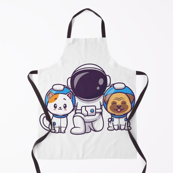 Item preview, Cute Astronaut with Cat and Pug Dog Space Explorer Cartoon designed and sold by mhkhlb.