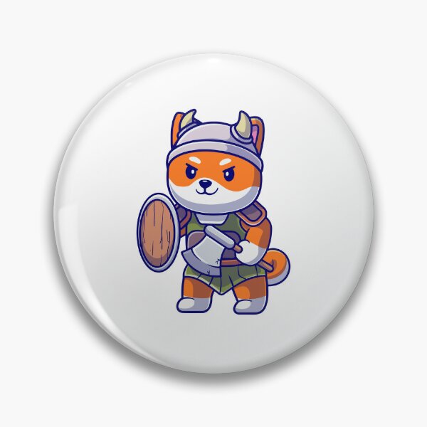 Item preview, Cute Shiba Inu Viking Warrior with Axe and Shield designed and sold by mhkhlb.