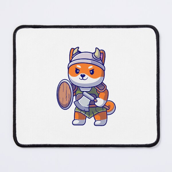 Item preview, Cute Shiba Inu Viking Warrior with Axe and Shield designed and sold by mhkhlb.