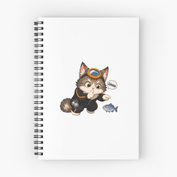 Item preview, KOREA HAENAM - Cute Chibi Maine Coon Cat Shhhh Fish Sticker designed and sold by KOREA-HAENAM.